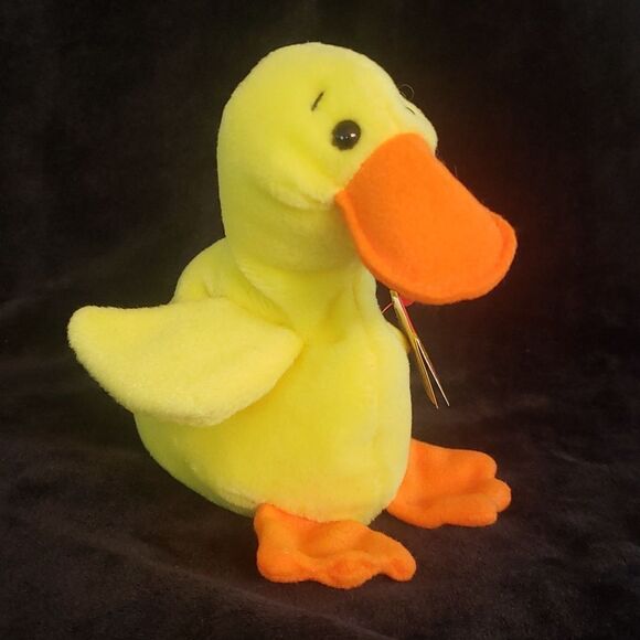 Vintage 1993 Ty Beanie Baby QUACKERS the Duck and Teeny Beanie QUACKS - Picture 4 of 17